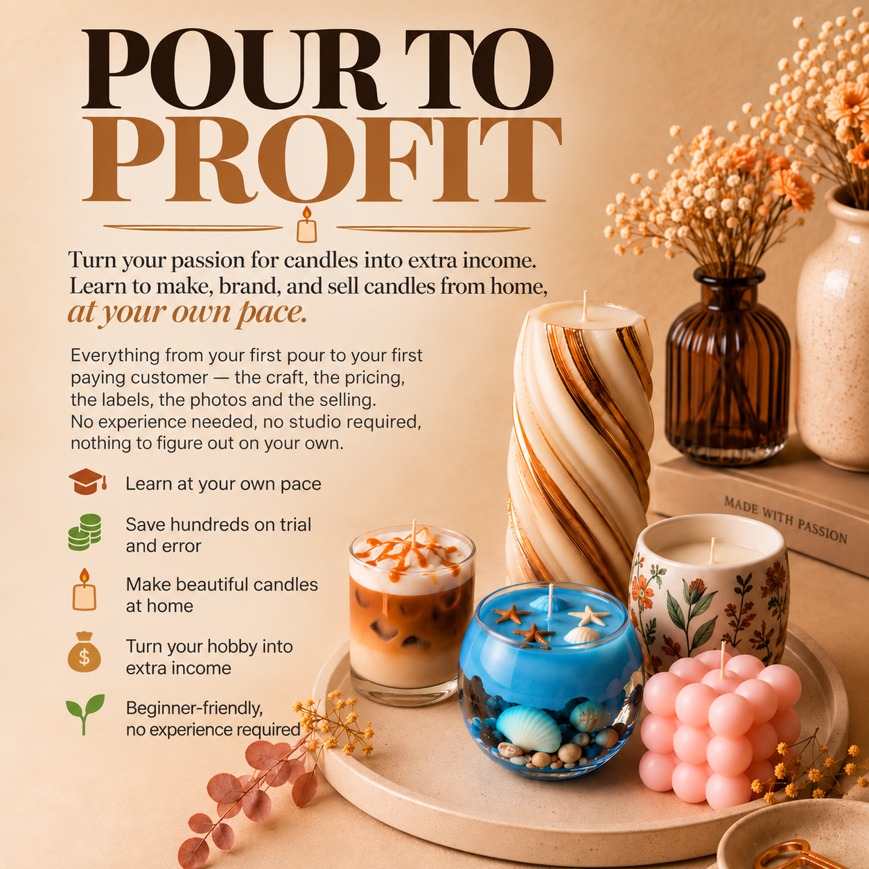Pour to Profit — The Complete Home Candle Business Course