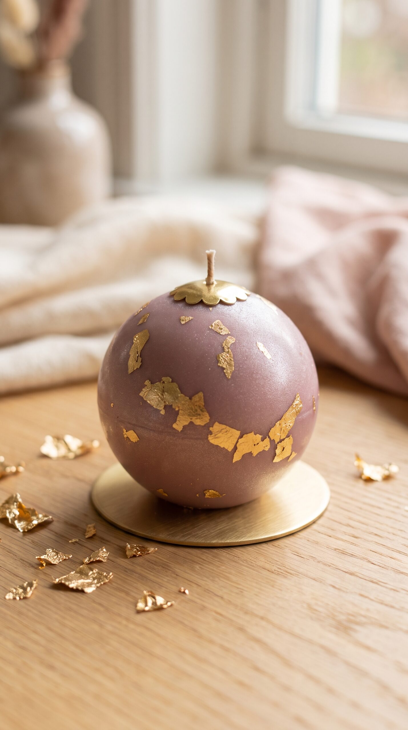Sphere candle made by a student